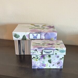 Storage Box Set with Butterfly Design